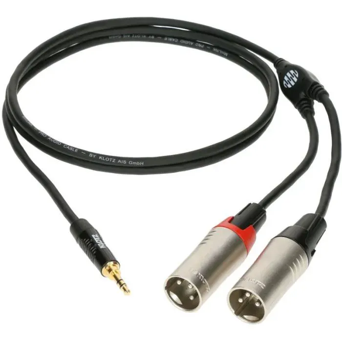 Minijack - 2 XLR 5-meter kabel