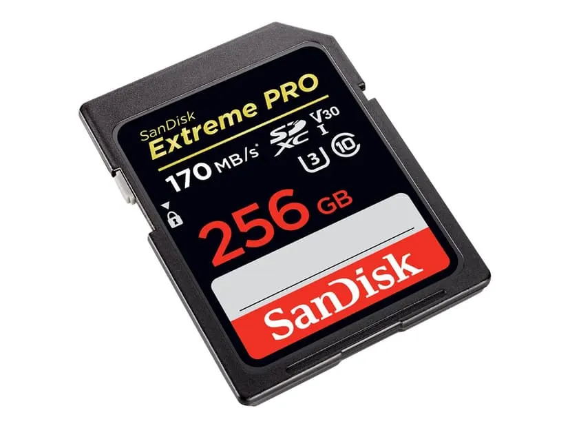 SanDisk SDXC Extreme Pro 256GB V30 memory card